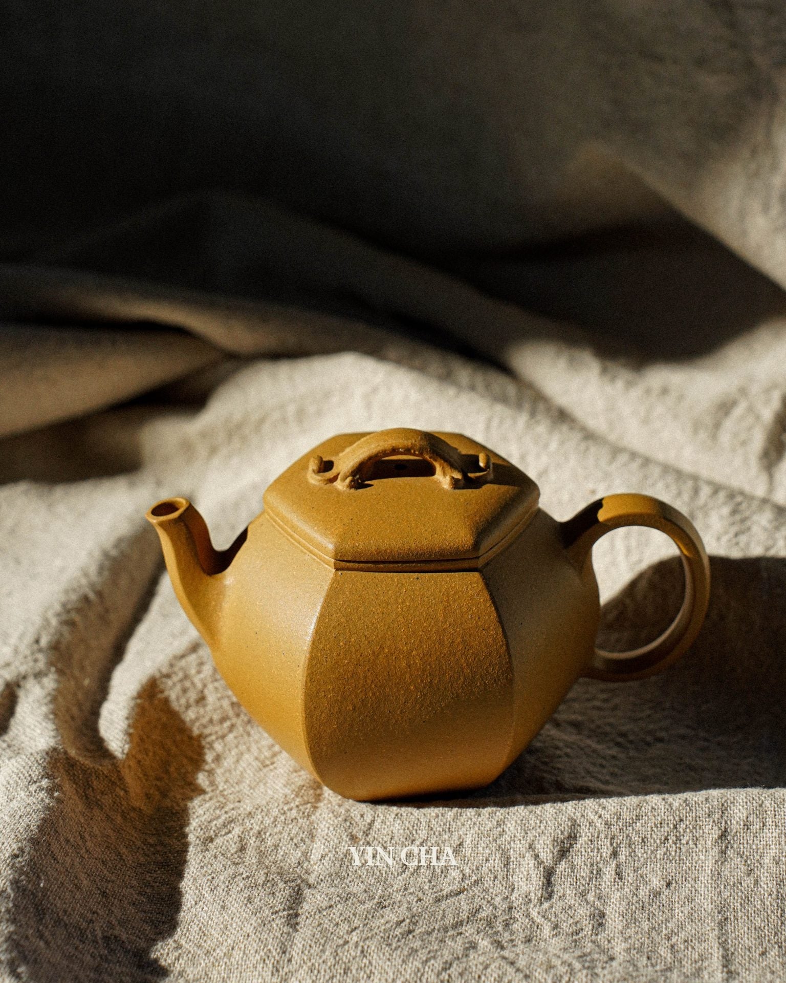Handmade Yi Xing Tea Pot- Golden Duanni Clay - Huang Jin Duan Ni 黄金段泥