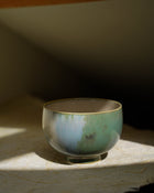 Tasse à thé chinoise artisanale en porcelaine - Blanc/Vert