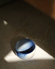 Tasse à thé en porcelaine chinoise faite à la main - bleue