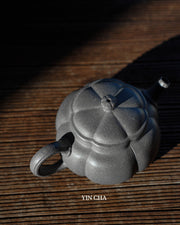 Handgemaakte Yi Xing Theepot - Blauwgrijze Klei / Qing Hui Duan Ni 青灰段泥